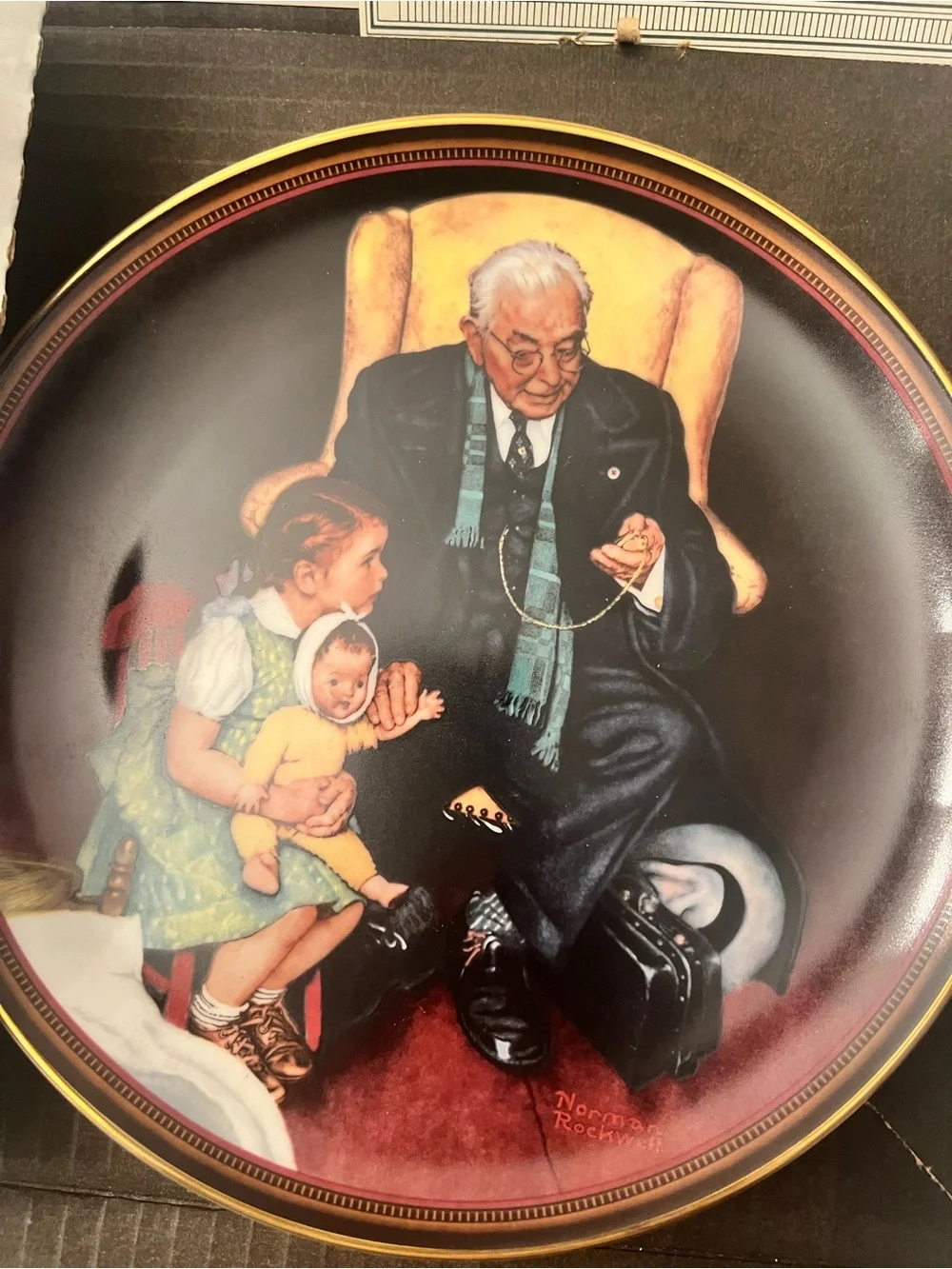 Edwin Knowles Rockwell Decorative Plate  -Tender Loving Care 1988
